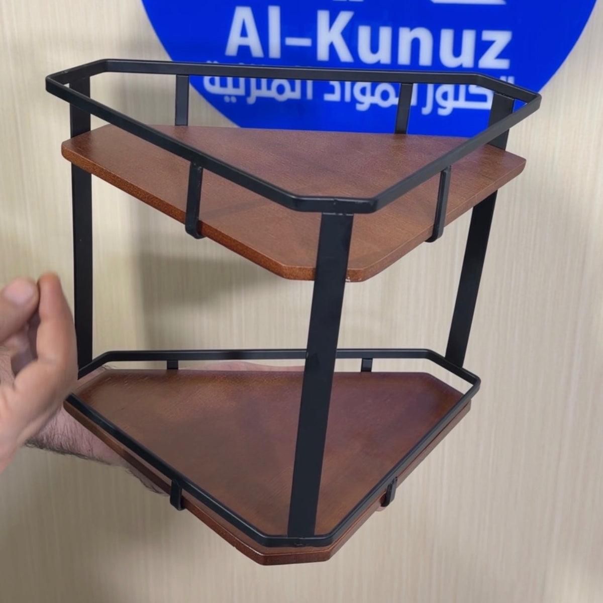 رف زاوية ديكوري  - dark_brown